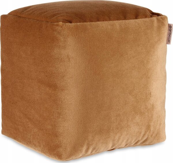 Puff Beige Poliéster Poliestireno (30 X 30 X 30 Cm)