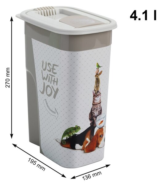 Rotho Flo 4100ml Táp tároló láda - Szürke