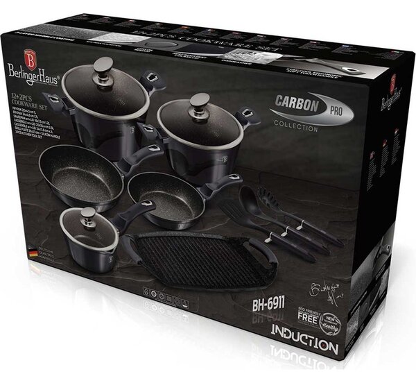 12 részes edénykészlet Carbon Pro Berlinger Haus