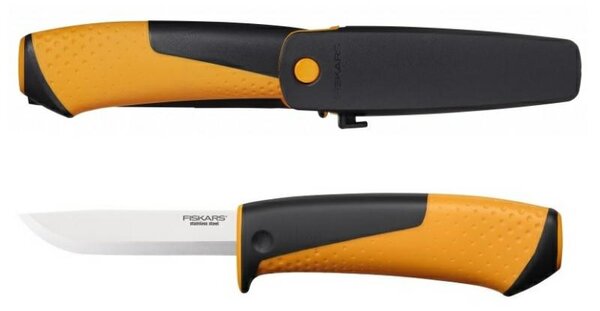 Fiskars 156017 általános kés tokba épített élezővel (1023618)