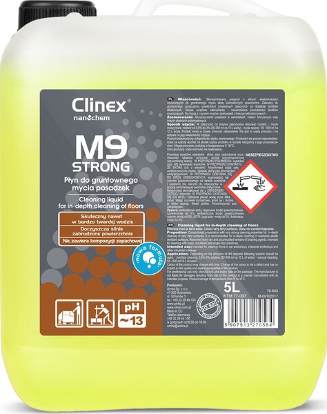CLINEX M9 Strong 5L tekočina za čiščenje močno umazanih tal