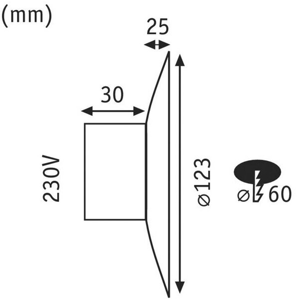 Paulmann Dekorativ LED-es fali beépíthető lámpa LED Fixen beépített LED-es 2.5 W Fehér (matt) (92926)