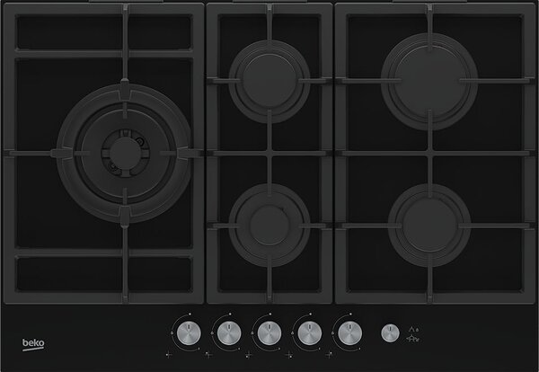 Beko HILL 75235 S Gáz Főzőlap Fekete Beépíthető 75cm 5 Égő