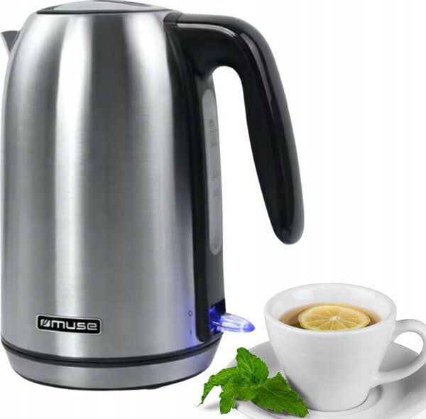 Muse MS-015BS vezeték nélküli vízforraló rozsdamentes acél 1,7 L