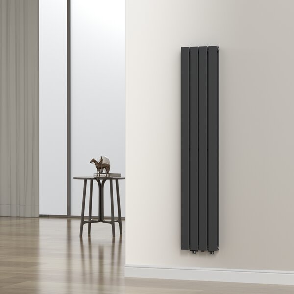 Kétrétegű design radiátor Nore fekete 160x30cm, 1006W