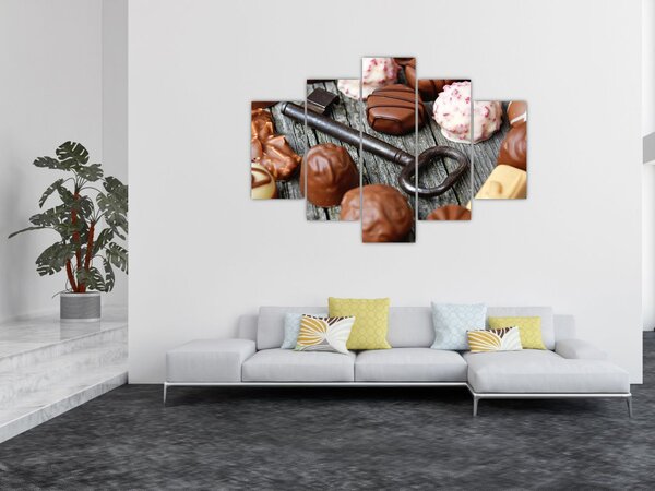 Csokoládé és a kulcs képe (150x105 cm)