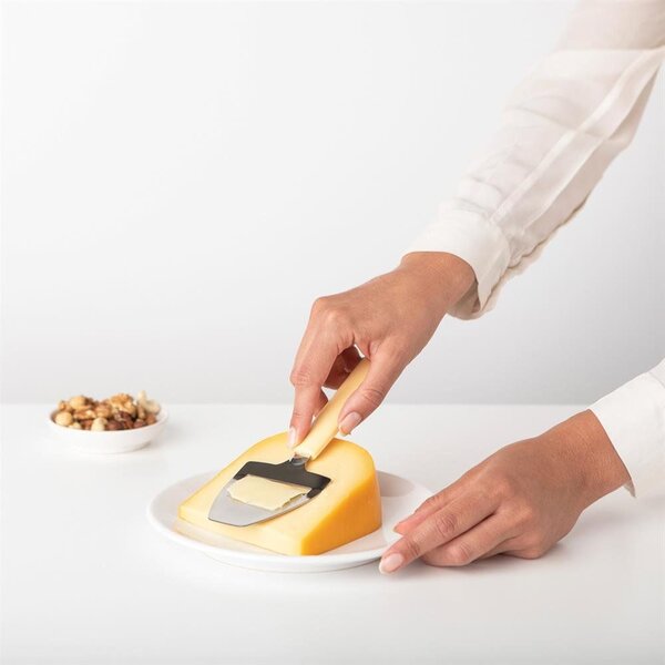 BRABANTIA Tasty+ Slice & Dice sajtszeletelő. lágy és kemény sajtokhoz. r.m. acél. műanyag. vaníliasárga - 126222