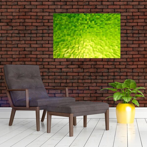 Sárgászöld kockák képe (90x60 cm)
