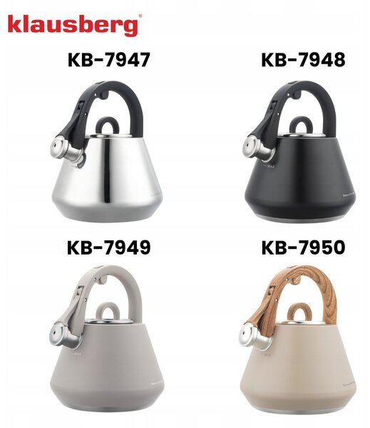 Klausberg rozsdamentes acél vízforraló gwizdkiem 2,5L KB-7947