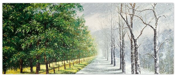 Kép - Tél versus nyár (120x50 cm)