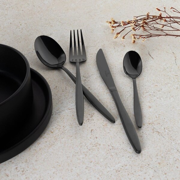 BerlingerHaus BH/3063 Matte Black Collection Evőeszköz Készlet - 24 db
