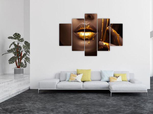 Kép - Nő arany ajkal (150x105 cm)