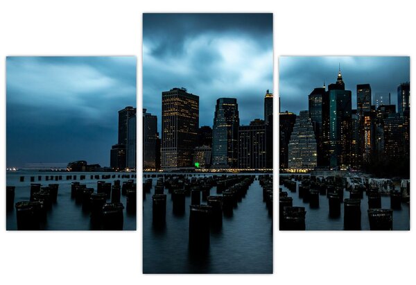 Kép - Kilátás a New York-i felhőkarcolókra (90x60 cm)