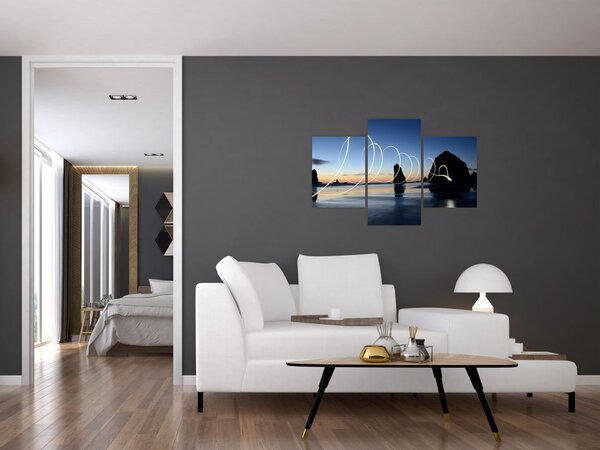 Kép - tengerpart naplementekor (90x60 cm)