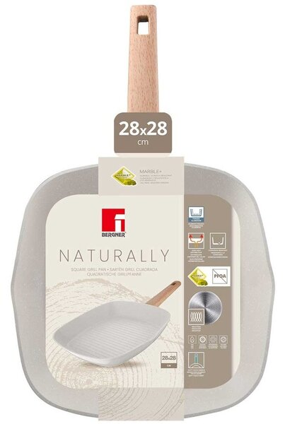 Bergner BG-34743-CR Grillserpenyő 28cm Naturally