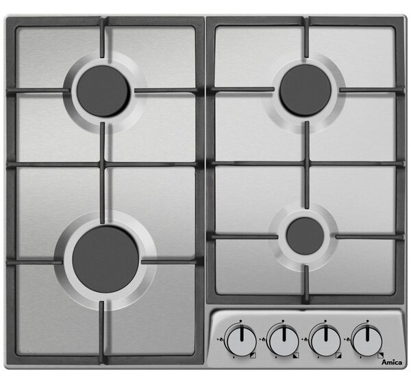 Amica PGD6100APR Beépíthető Gázfőzőlap 4 Égő Inox