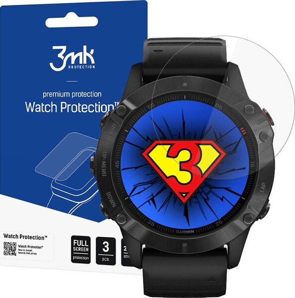 3mk Óra kijelző védőfólia FlexibleGlass hibrid üvegfólia 7H Garmin Fenix 6 Pro