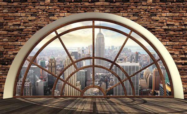 Fotótapéta - New York - kilátás az ablakból (152,5x104 cm)