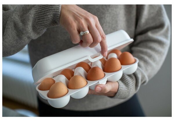Koziol Eggs To Go 10db Tojástartó - Fehér