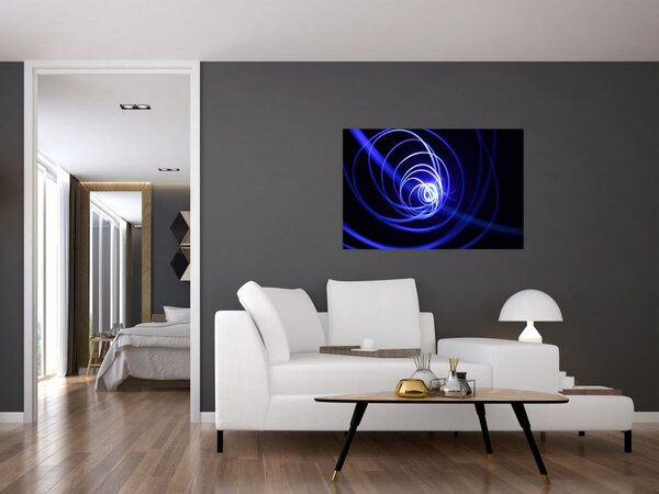 Kék spirálok képe (90x60 cm)