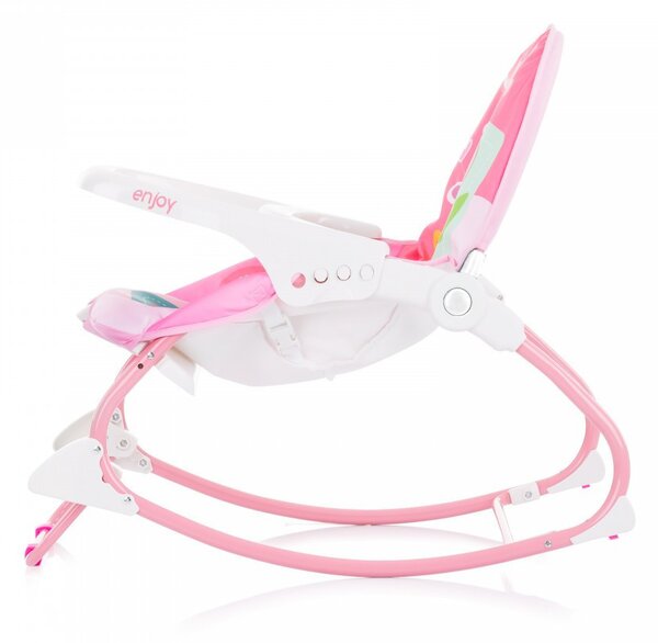 CHIPOLINO Enjoy rezgő-zenélő pihenőszék 9 kg-ig - Pink