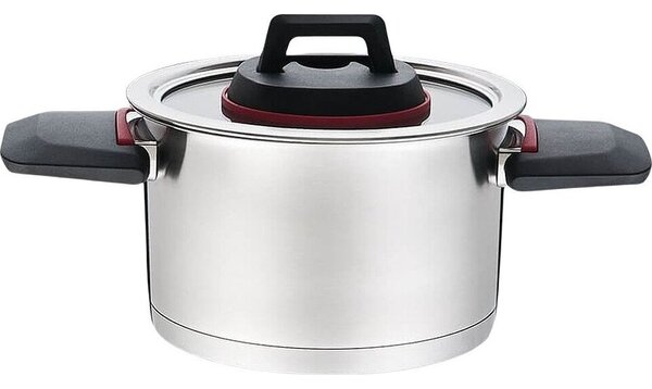 Maestro MR-3530-22 Lábas Üveg fedővel 22cm / 4,2L - Inox