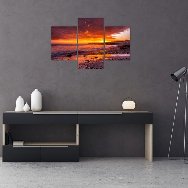 Naplemente a tengernél képe (90x60 cm)