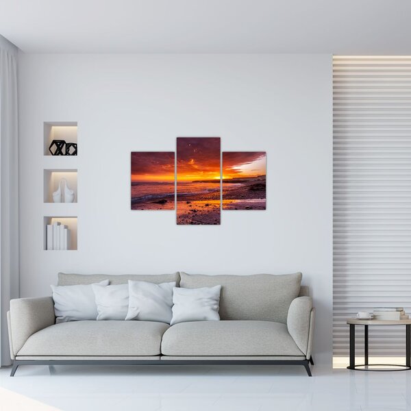Naplemente a tengernél képe (90x60 cm)