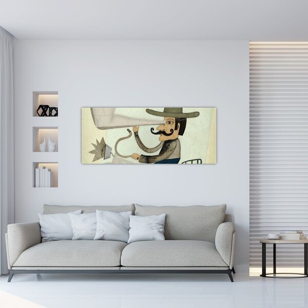 Csillagász kerékpáron (120x50 cm)
