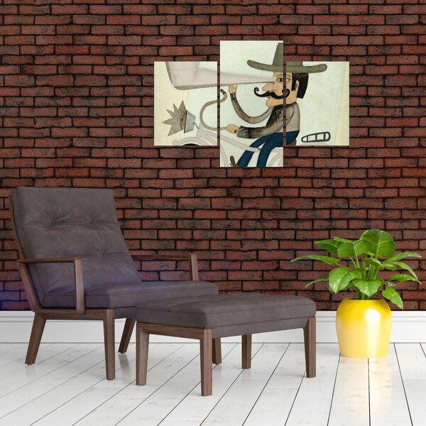 Csillagász kerékpáron (90x60 cm)