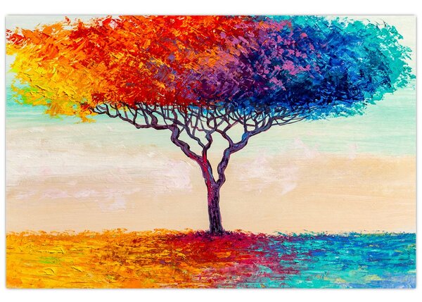 Egy festett fa képe (90x60 cm)