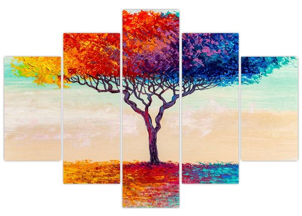 Egy festett fa képe (150x105 cm)