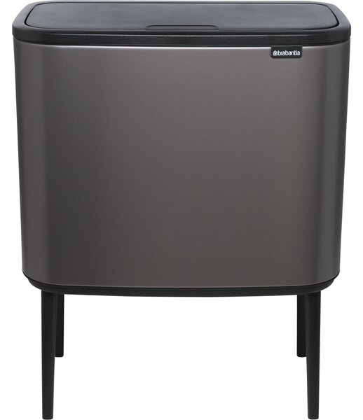 Brabantia Mülleimer Bo Touch 23 + 11 literes szemetes kosár - Szürke