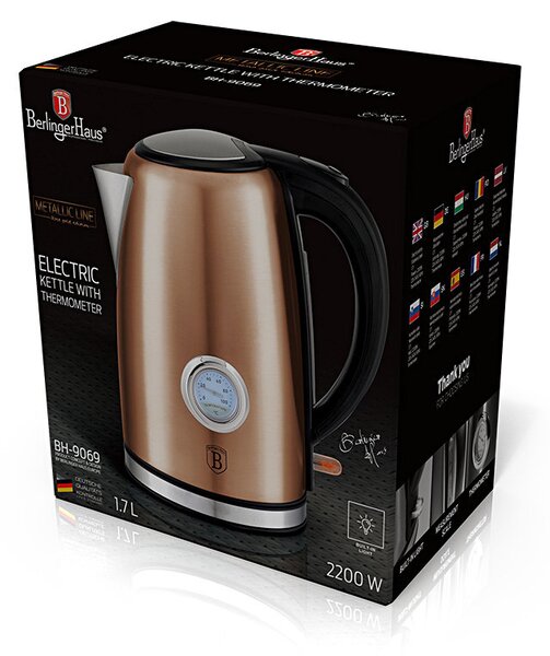 Berlinger Haus BH/9069 Elektromos Vízforraló 1,7L Rose Gold Hőfokjelzővel