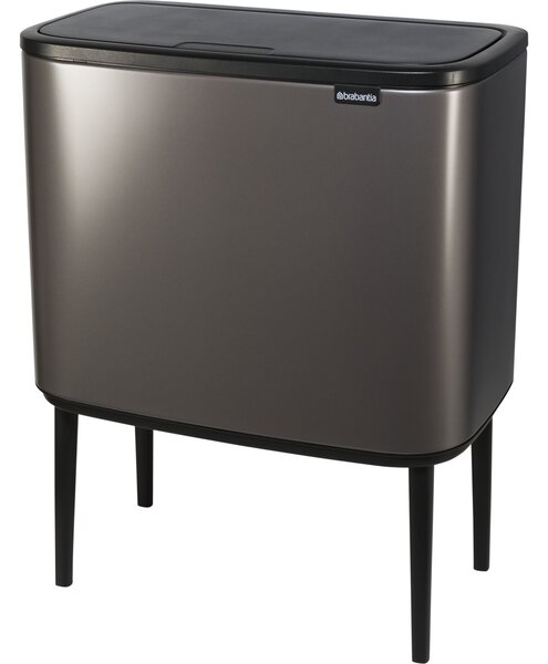 Brabantia Mülleimer Bo Touch 23 + 11 literes szemetes kosár - Szürke