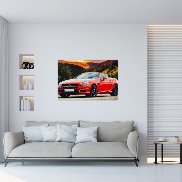Kép - piros Mercedes (90x60 cm)