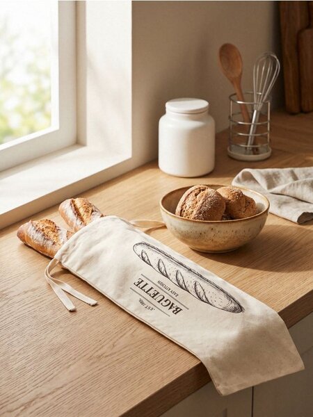 Sinsay - Textil bagett tasakok 2 pack - krémszínű