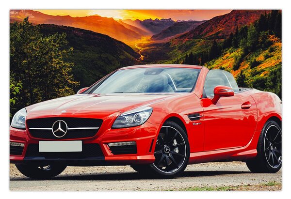 Kép - piros Mercedes (90x60 cm)