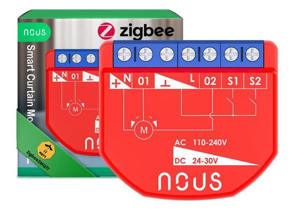 Nous B4Z Tuya Zigbee redőny / motoros függöny vezérlő modul