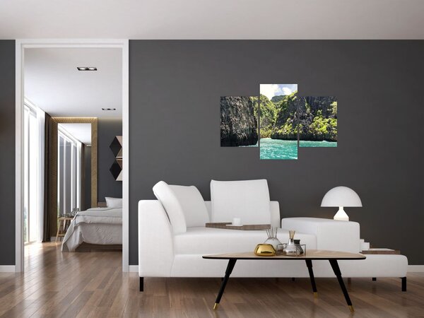 A hegyi folyó képe (90x60 cm)