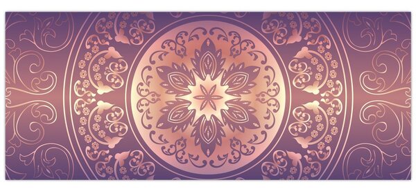 Kép - Mandala lila színátmeneten (120x50 cm)