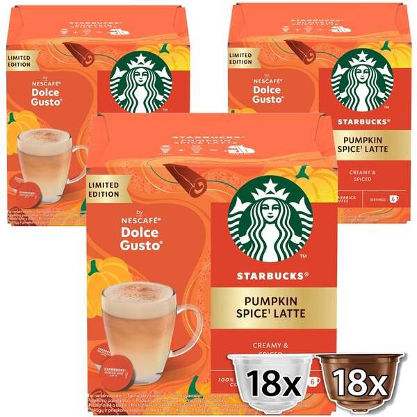 STARBUCKS® Pumpkin Spice Latte by NESCAFÉ Dolce Gusto 12 kapszula, 6 csésze
