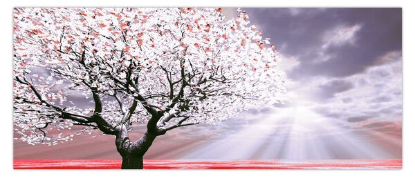 Piros fa kép (120x50 cm)