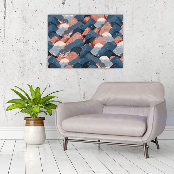 Kép - Hullámok és dombok (70x50 cm)