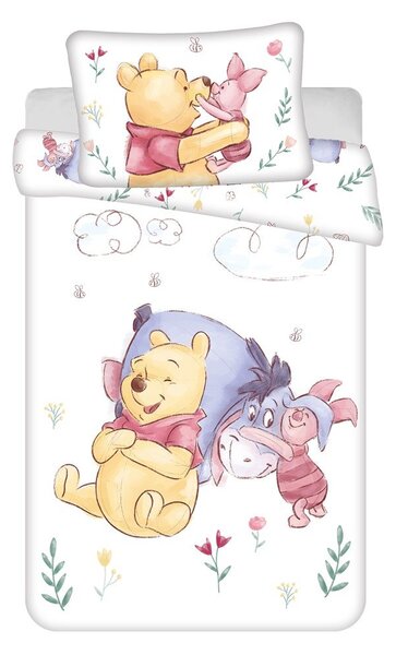 Pamut gyerek ágyneműhuzat babaágyhoz 100x135 cm Winnie the Pooh "Pooh Hugs" – Jerry Fabrics