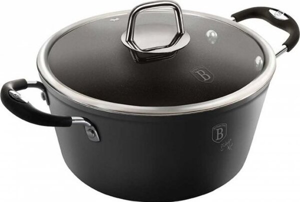 BerlingerHaus BH/6122 Black Professional Lábas - Kovácsolt Alumínium, Matt Fekete