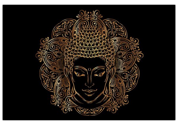 Arany Buddha képe (90x60 cm)