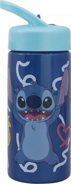 Műanyag Szívószálas Palack - 410 ml Stitch
