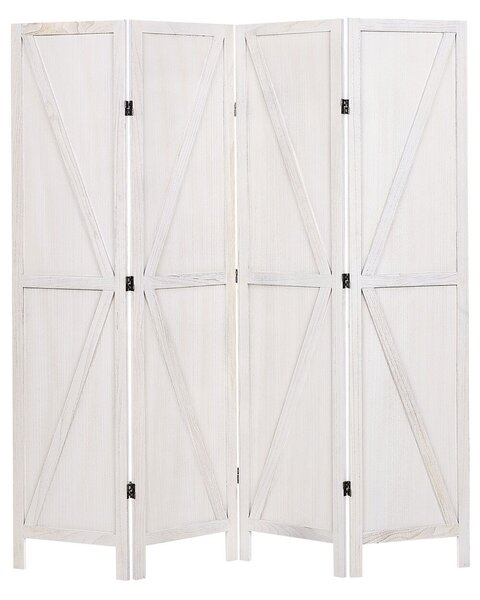 Összecsukható fehér paraván négy panellel 170 x 163 cm RIDANNA