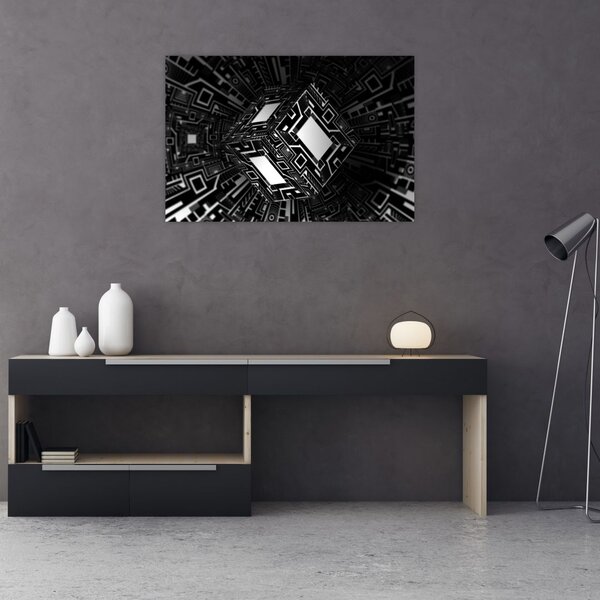 Absztrakt kockák képe (90x60 cm)